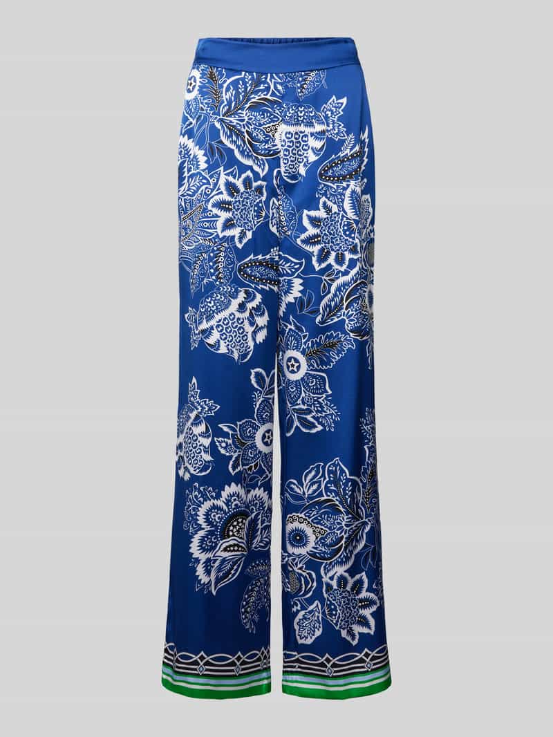 herzensangelegenheit Wide leg zijden broek met elastische band
