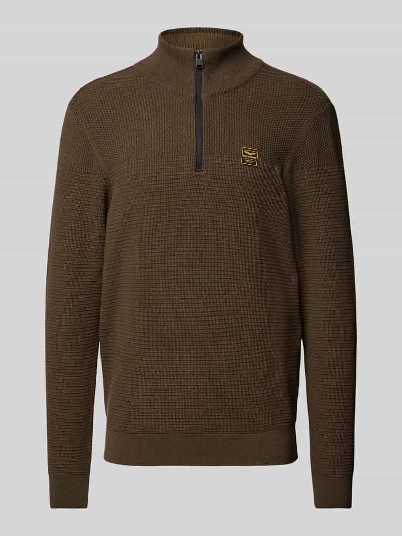 PME Legend Gebreide pullover met labeldetail