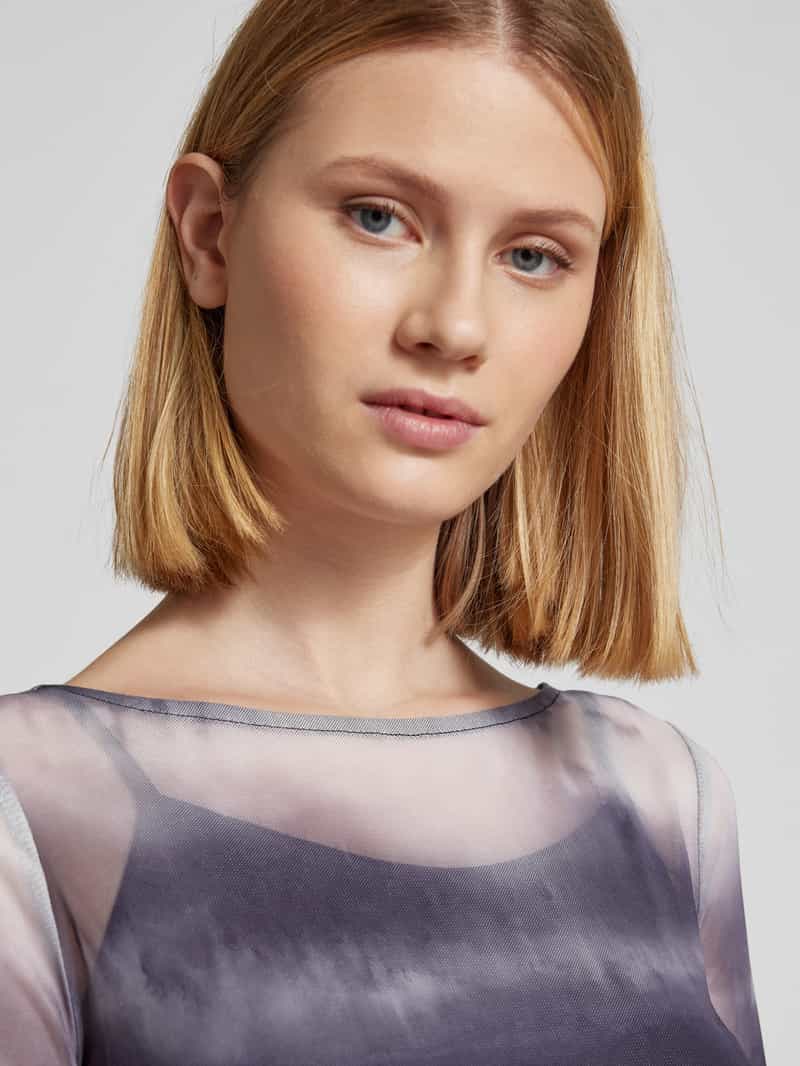 Vila Shirt met lange mouwen en ronde hals model 'VOLETTIS'