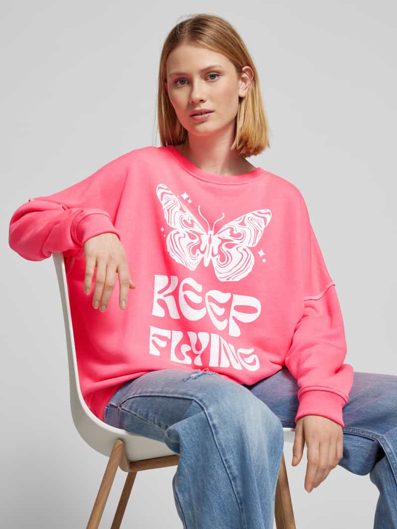 miss goodlife Oversized sweatshirt met motief- en statementprint