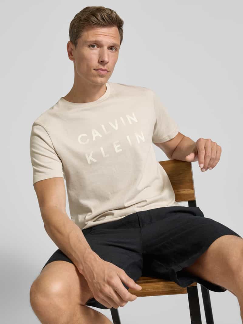 CK Calvin Klein T-shirt met labelprint