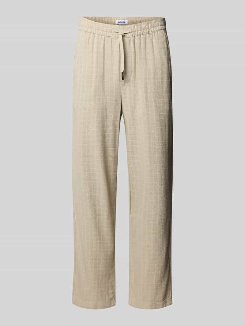 Only & Sons Broek van viscosemix met elastische band model 'SINUS'