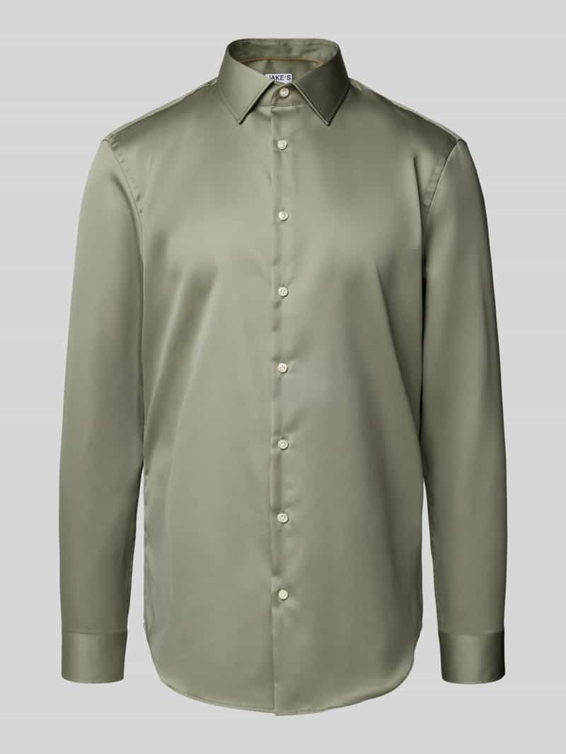 Jake*s Slim fit zakelijk overhemd met kentkraag