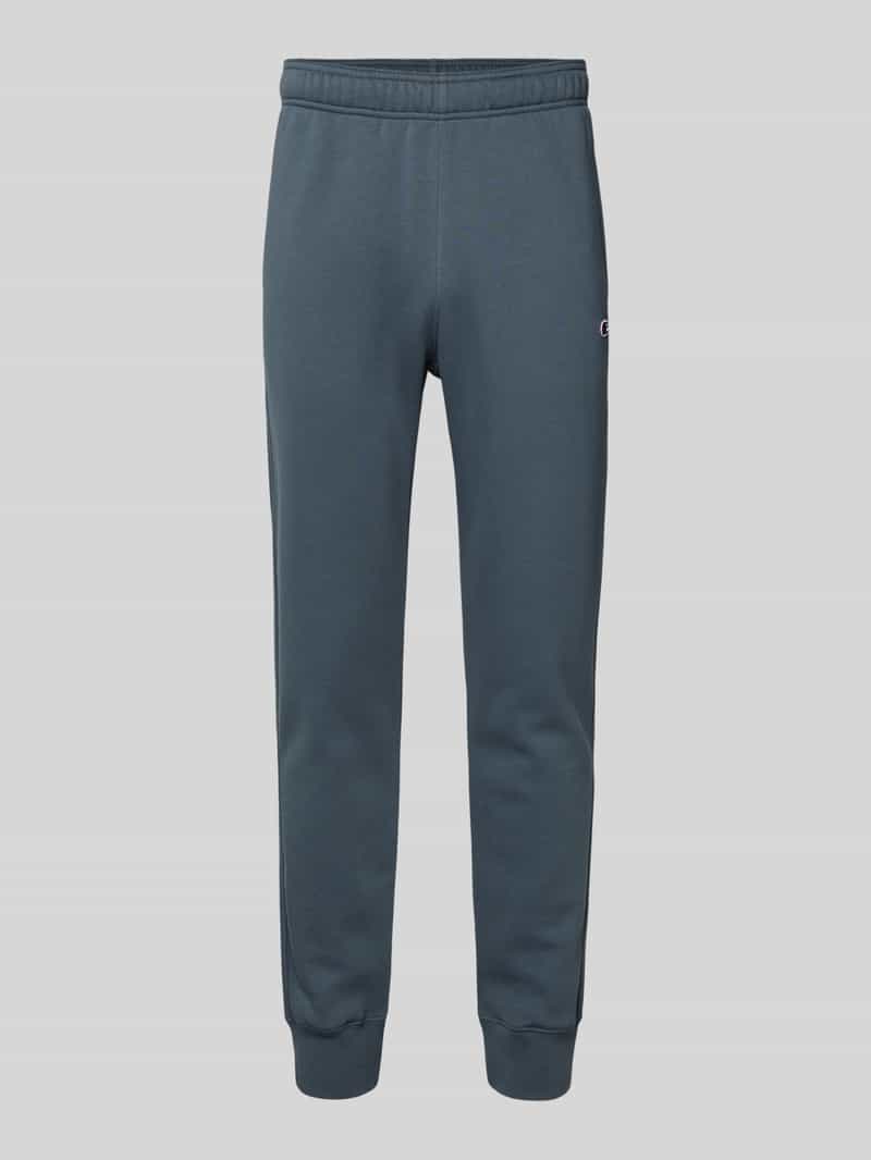 Sweatpants met elastische band en Labelstitching