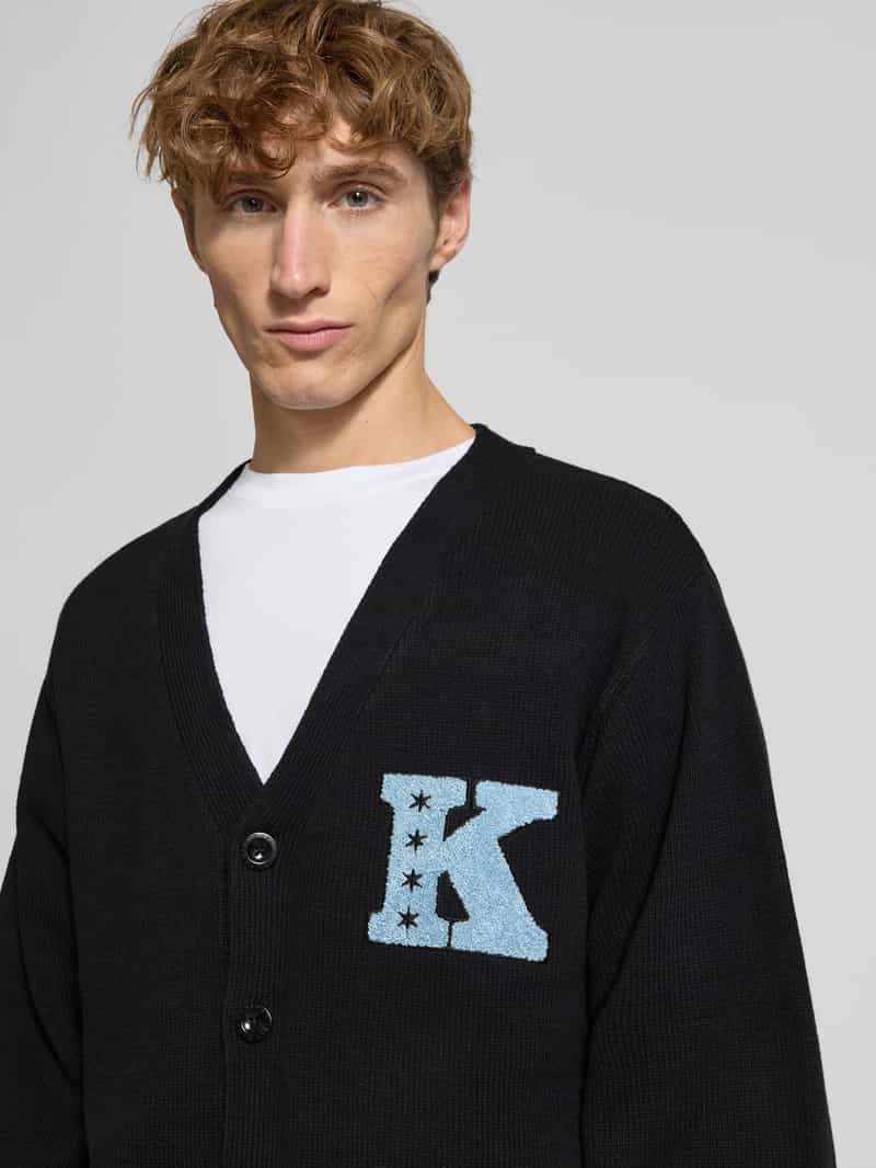 Karl Kani Gebreid jack met V-hals en stitching