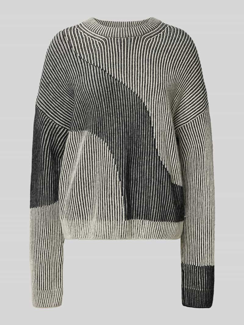 Loose fit gebreide pullover van een mix van wol en katoen, model 'MAYRAA VANISE'