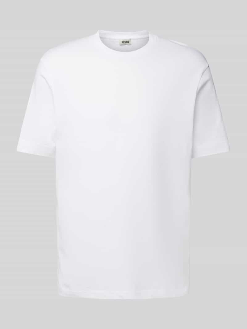 drykorn T-shirt met geribde ronde hals model 'RAPHAEL'