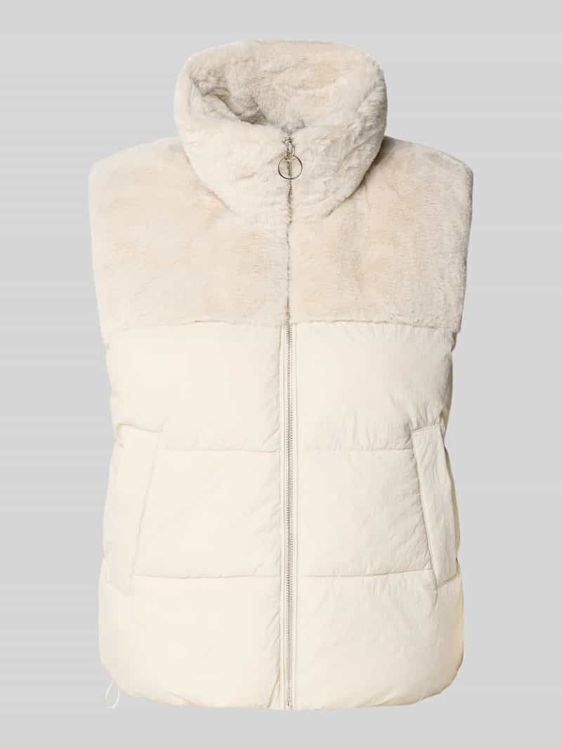 Only Regular fit bodywarmer met imitatiebont model 'WANJA'