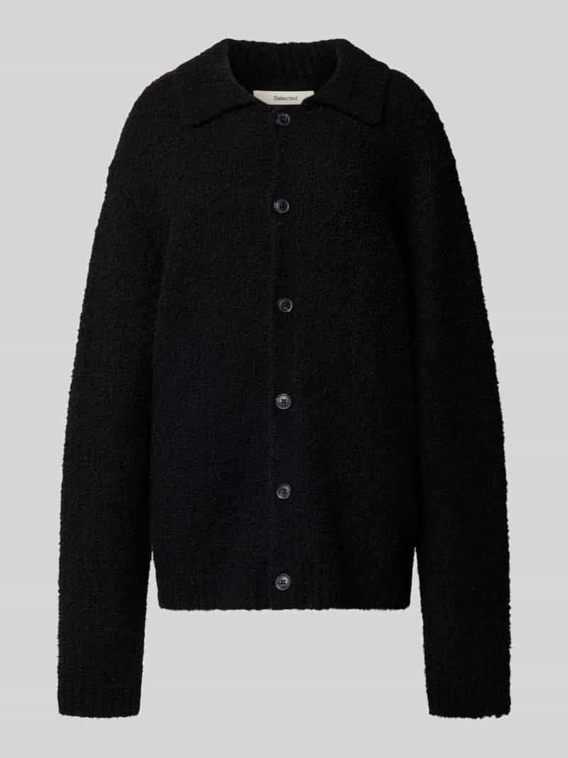 Selected Homme Regular fit gebreid jack van wolmix model 'LOYD'