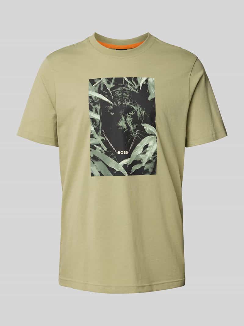 Boss Orange Regular fit T-shirt van puur katoen model 'ANIMALI'
