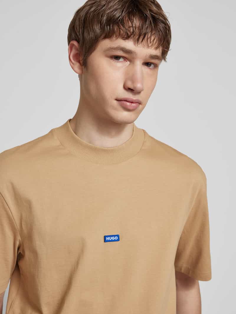 Hugo Blue T-shirt met labeldetail