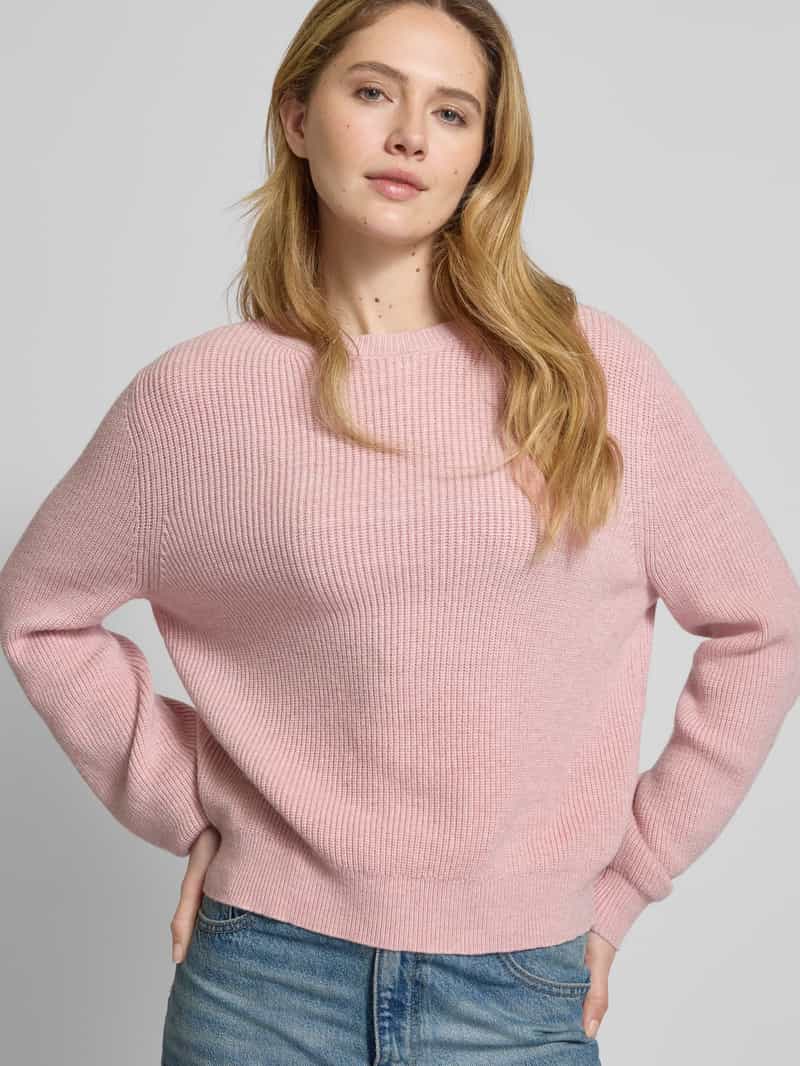 Christian Berg Woman Oversized gebreide pullover van viscosemix met ronde hals