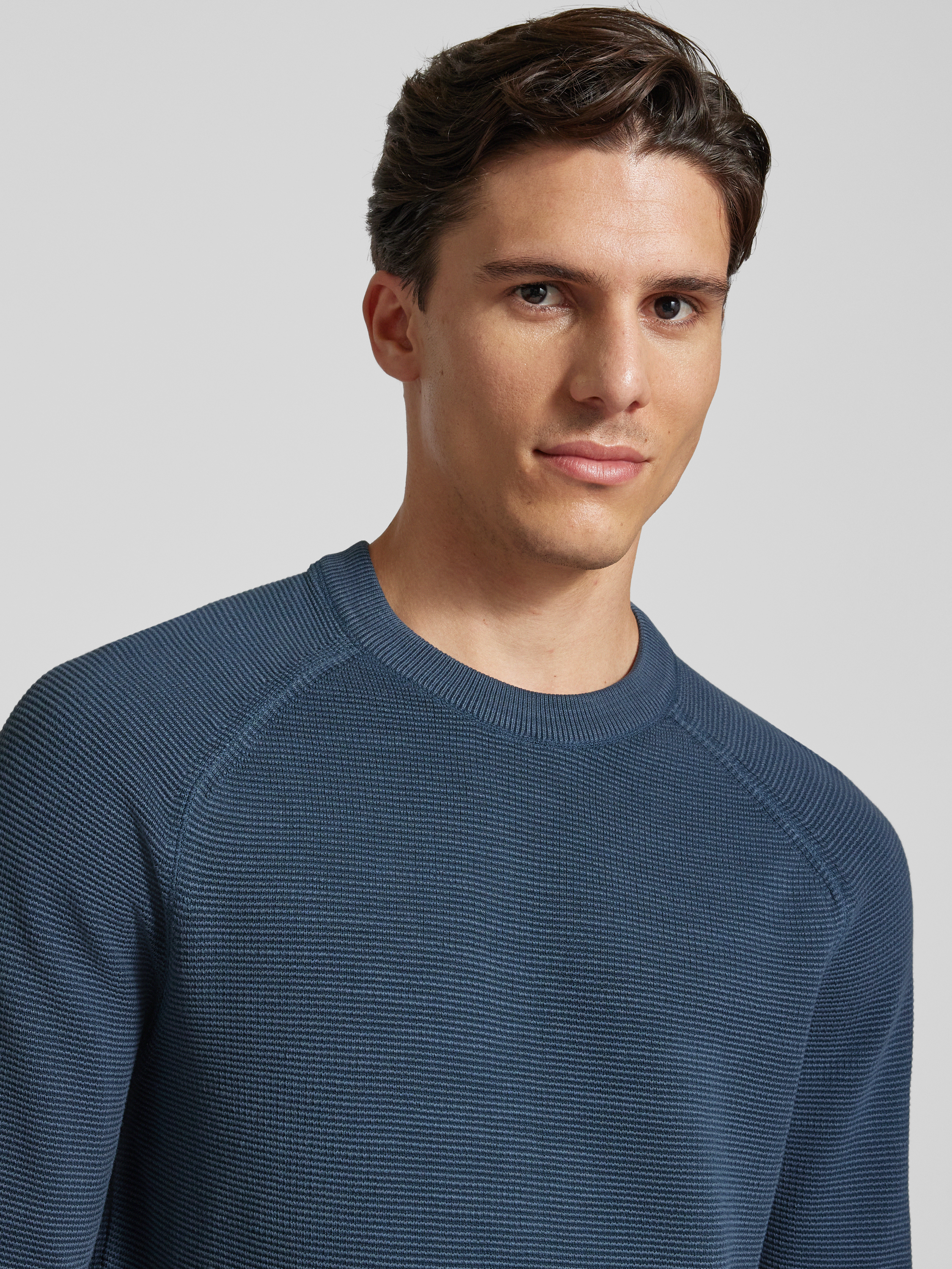Marc O'Polo Regular fit gebreide pullover in riblook