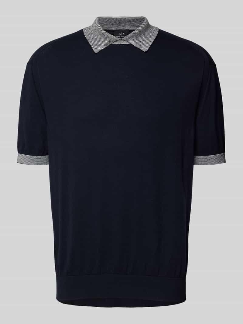 Armani Exchange Regular fit poloshirt met contrastgarnering