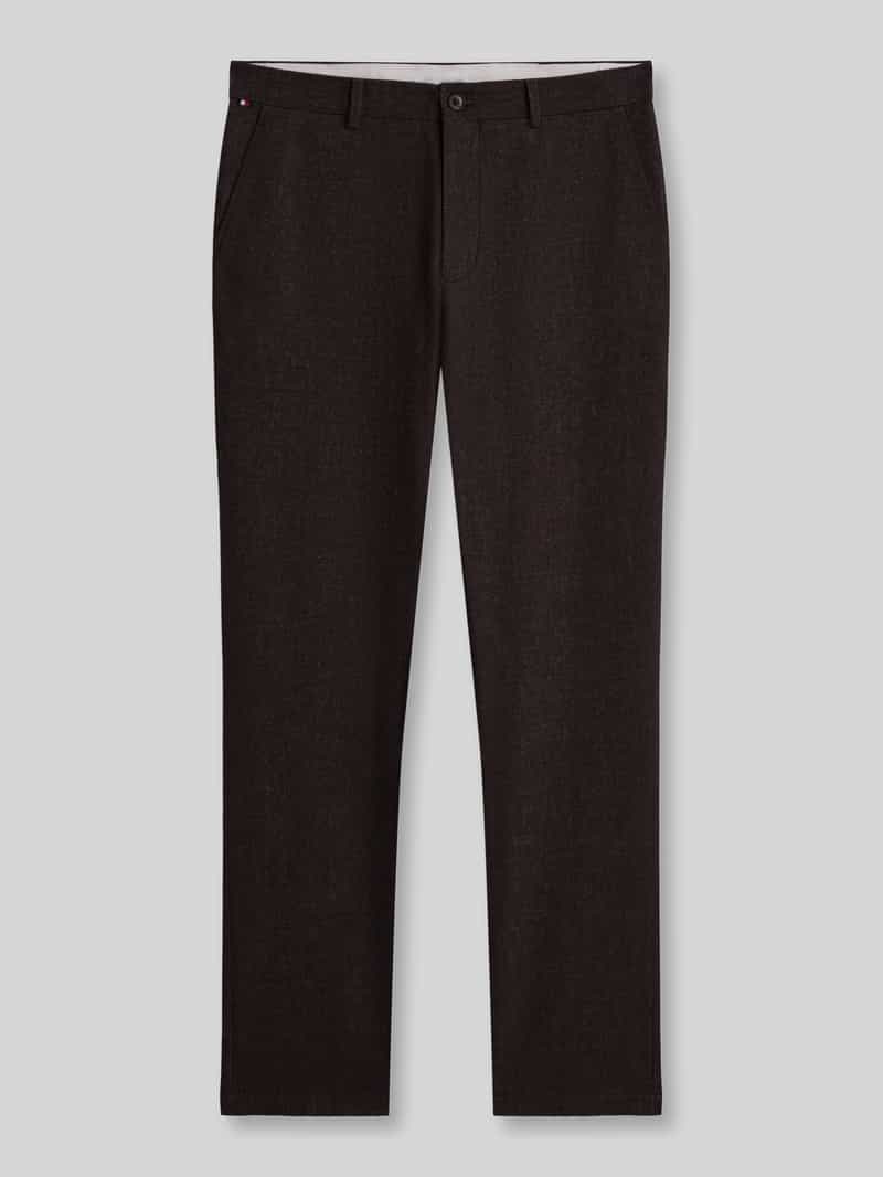 Tommy Hilfiger slim fit recht broek van katoenmix met viscose model 'DENTON'