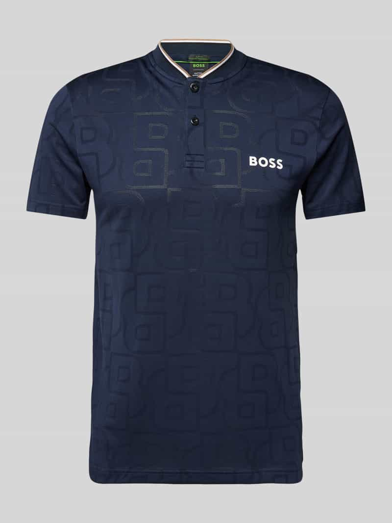 BOSS Green Slim fit poloshirt met labelprint, model 'Pariq'