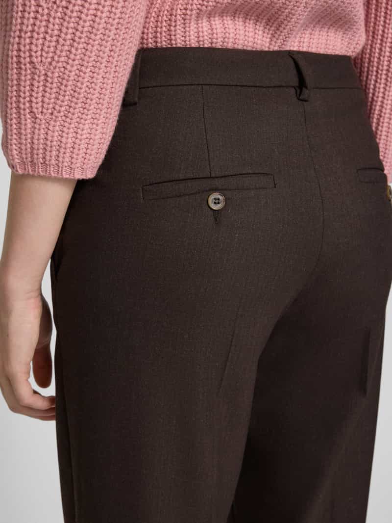 SEDUCTIVE Wide leg wollen broek met persplooien model 'LUCA'