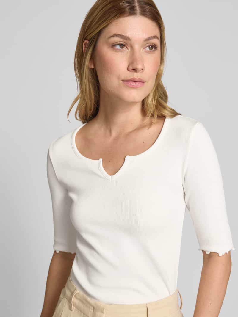 Tom Tailor Denim Slim fit T-shirt van katoenmix