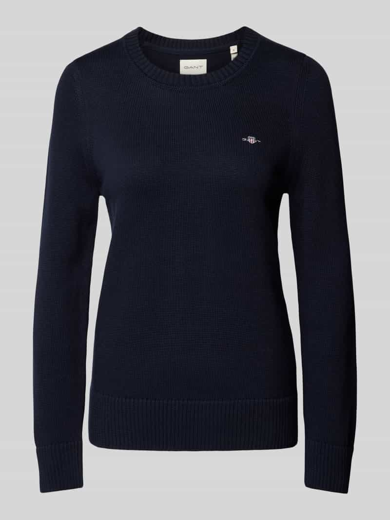 Gant Gebreide pullover met labelstitching