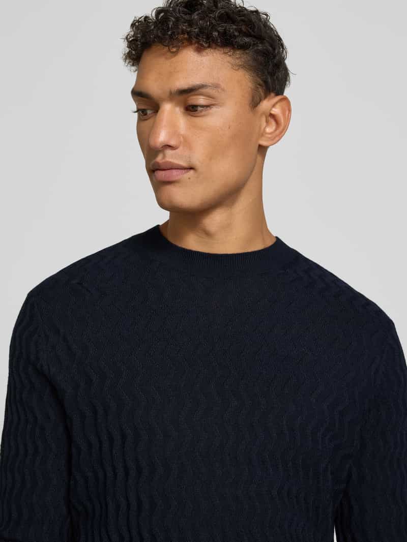 Armani Exchange Wollen pullover met structuurmotief