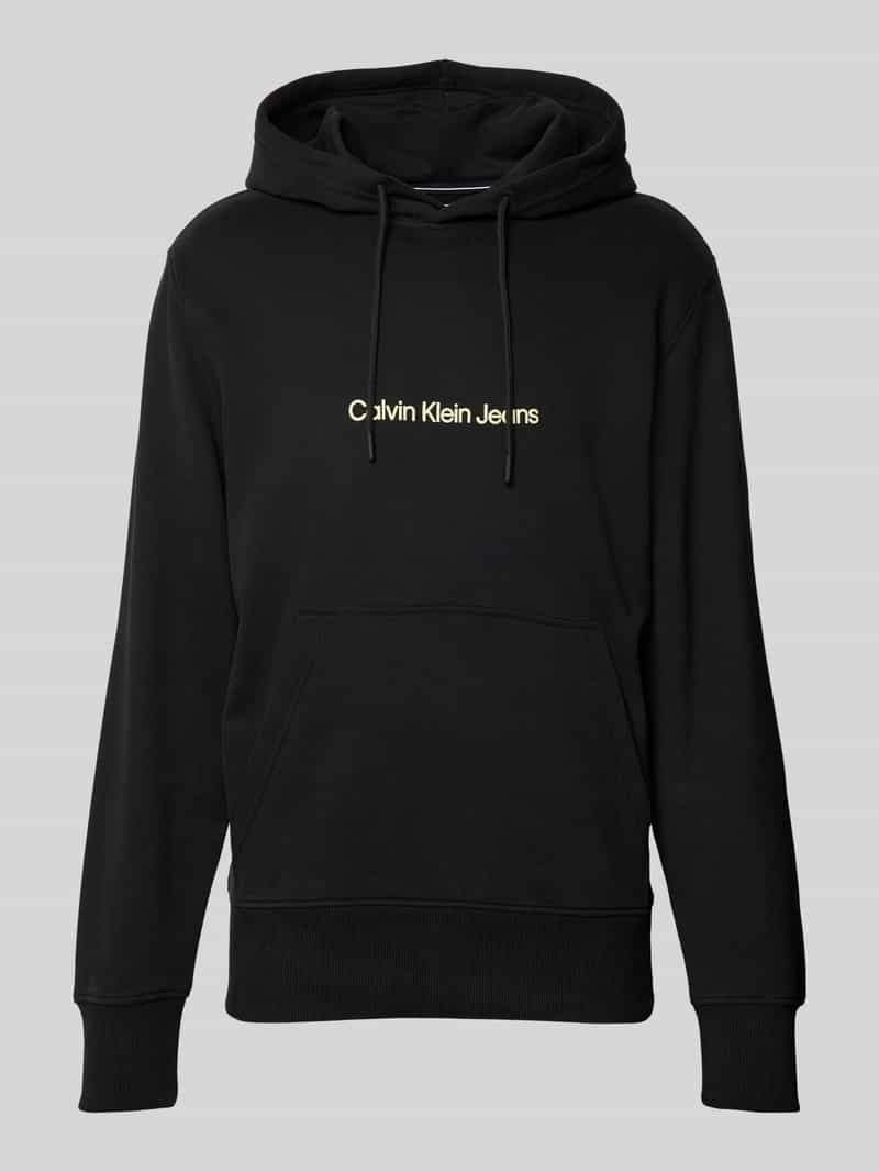 Calvin Klein Jeans Hoodie met labelprint model 'SQUARE FREQUENCY'