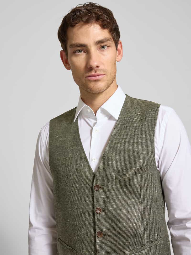 CG Club of Gents Gilet met linnen model 'Plum'