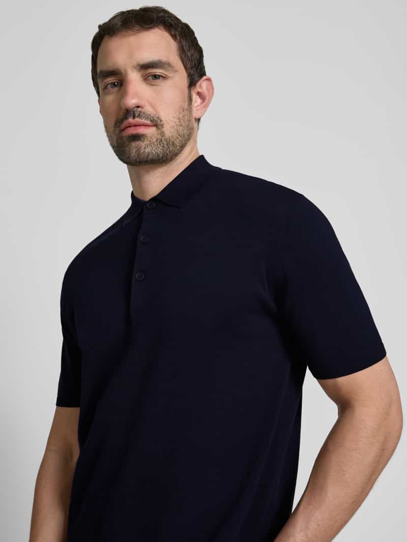 PEOPLE OF SHIBUYA Poloshirt met zijsplitten model 'NITO'