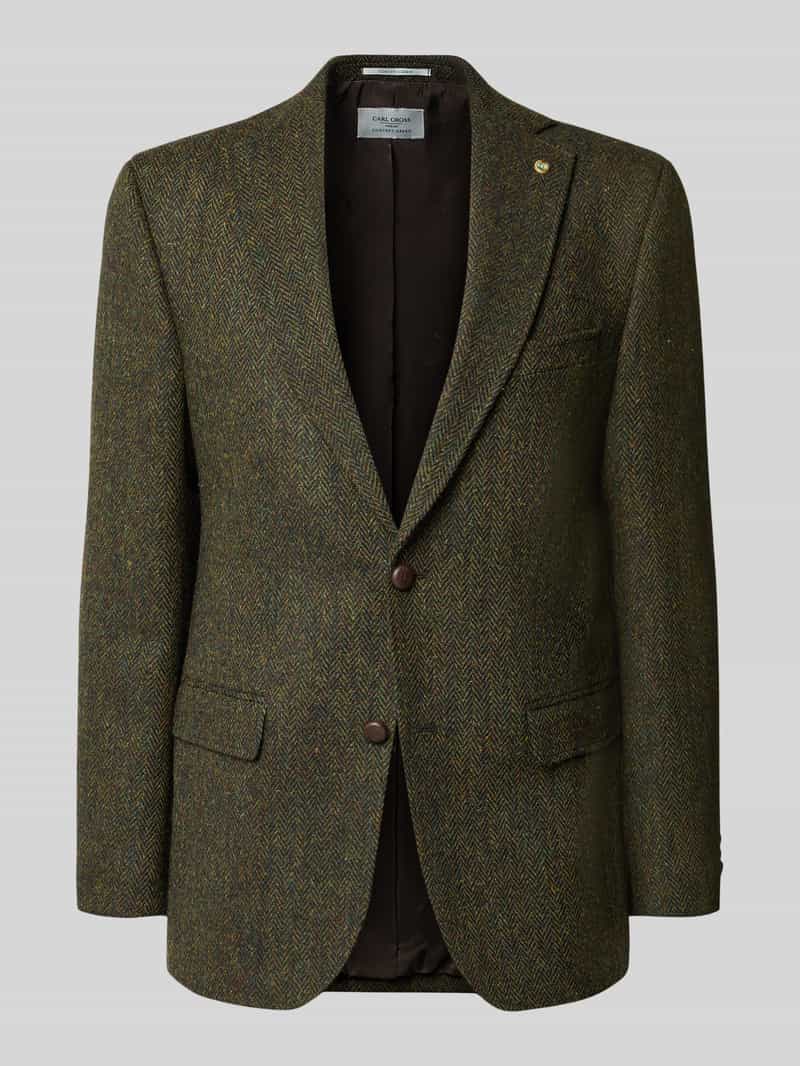 Carl gross Slim Fit 2-knoops colbert met klepzakken model 'Theo'