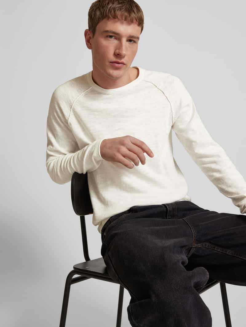 jack & jones Shirt met lange mouwen en geribde ronde hals model 'BREEZE'