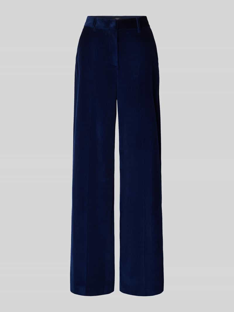 Weekend Max Mara Straight fit corduroy broek van zuiver katoen met steekzakken opzij, model 'TANIA'