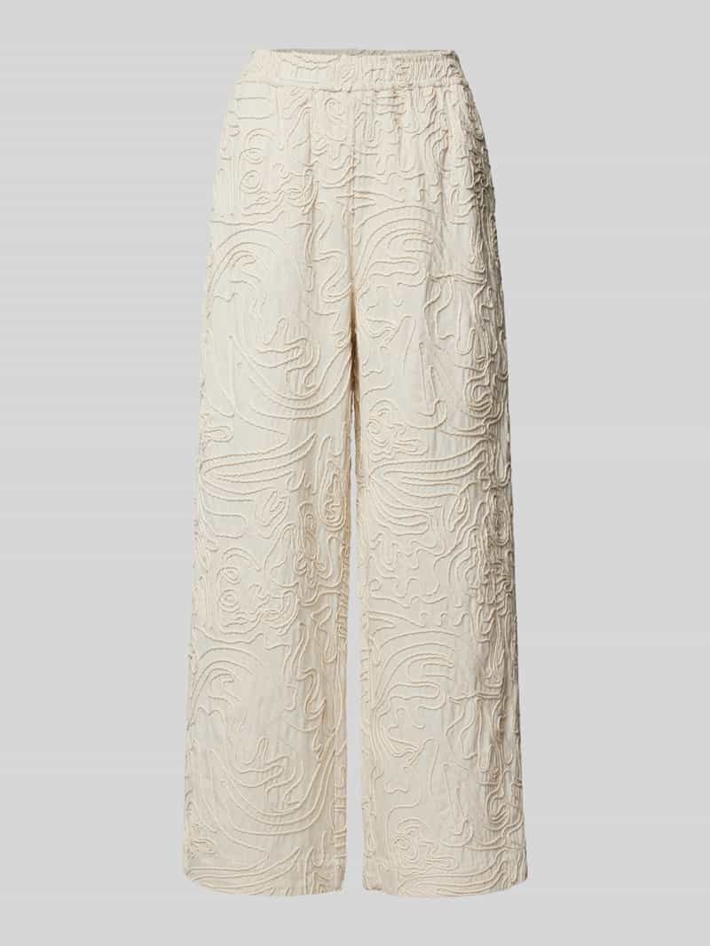 JAKE*S STUDIO WOMAN Wide leg stoffen broek met structuurmotief