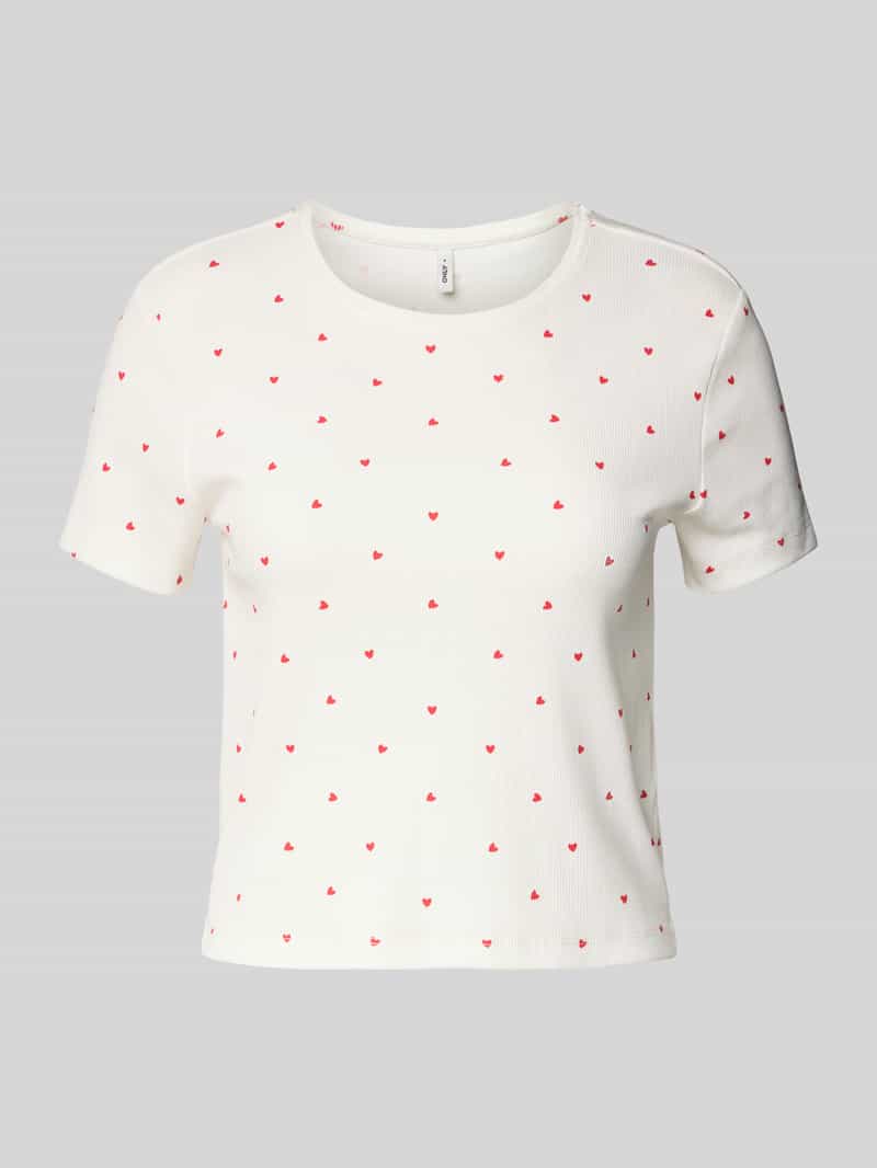 Only Regular fit T-shirt in riblook model 'FENJA LIFE'