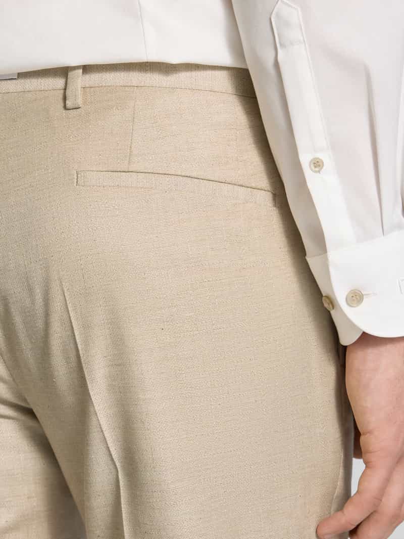 Roy Robson Pantalon van scheerwolmix met persplooien en steekzakken