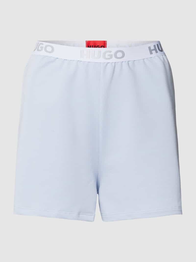 HUGO Korte broek met elastische band met logo model 'SPORTY'