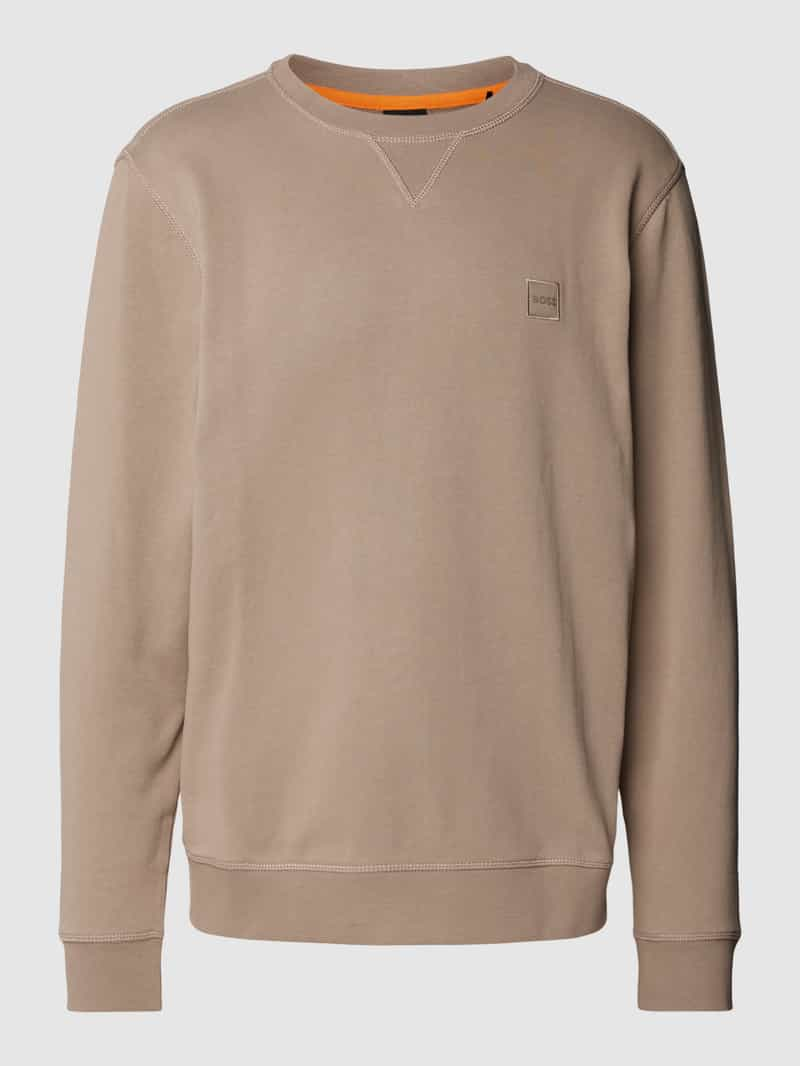 Boss Orange Sweatshirt met labeldetail model 'Westart'