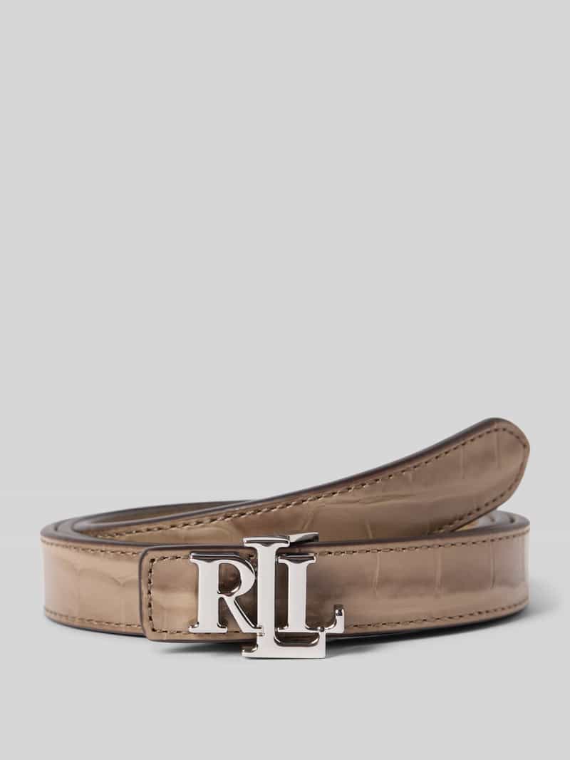 Lauren Ralph Lauren Riem van runderleer met labelapplicatie