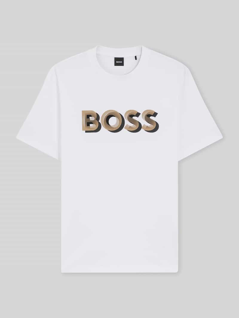 Boss Regular fit T-shirt van gemerceriseerd katoen model 'THOMPSON 656'