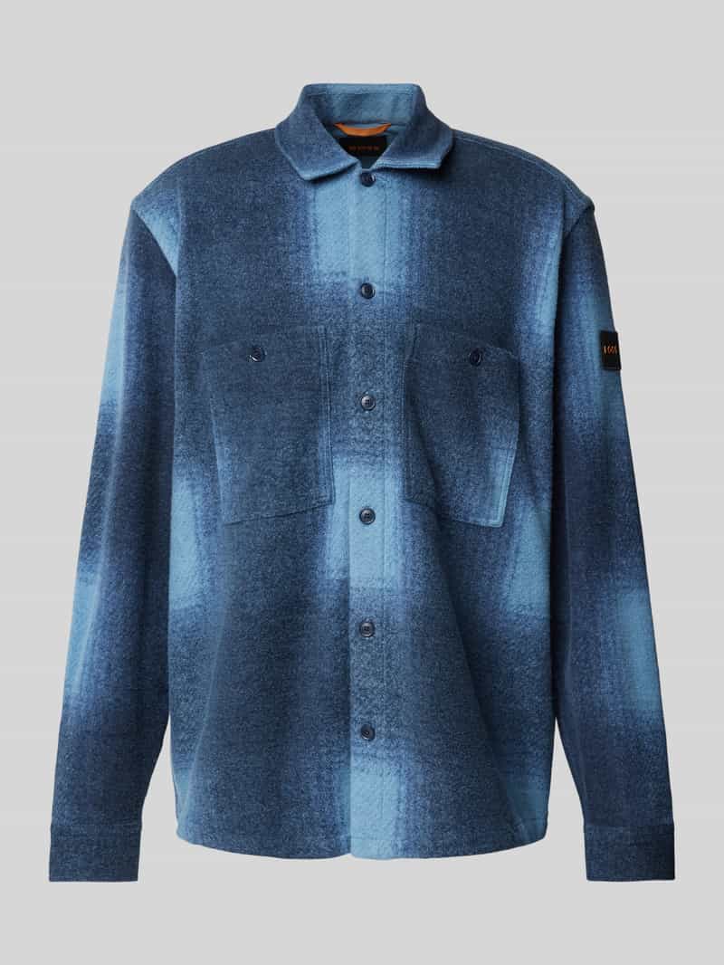 Boss Orange Regular fit overhemdjack met kentkraag model 'Locky'