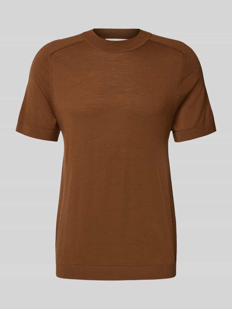 Selected Homme Regular fit T-shirt van zuivere wol
