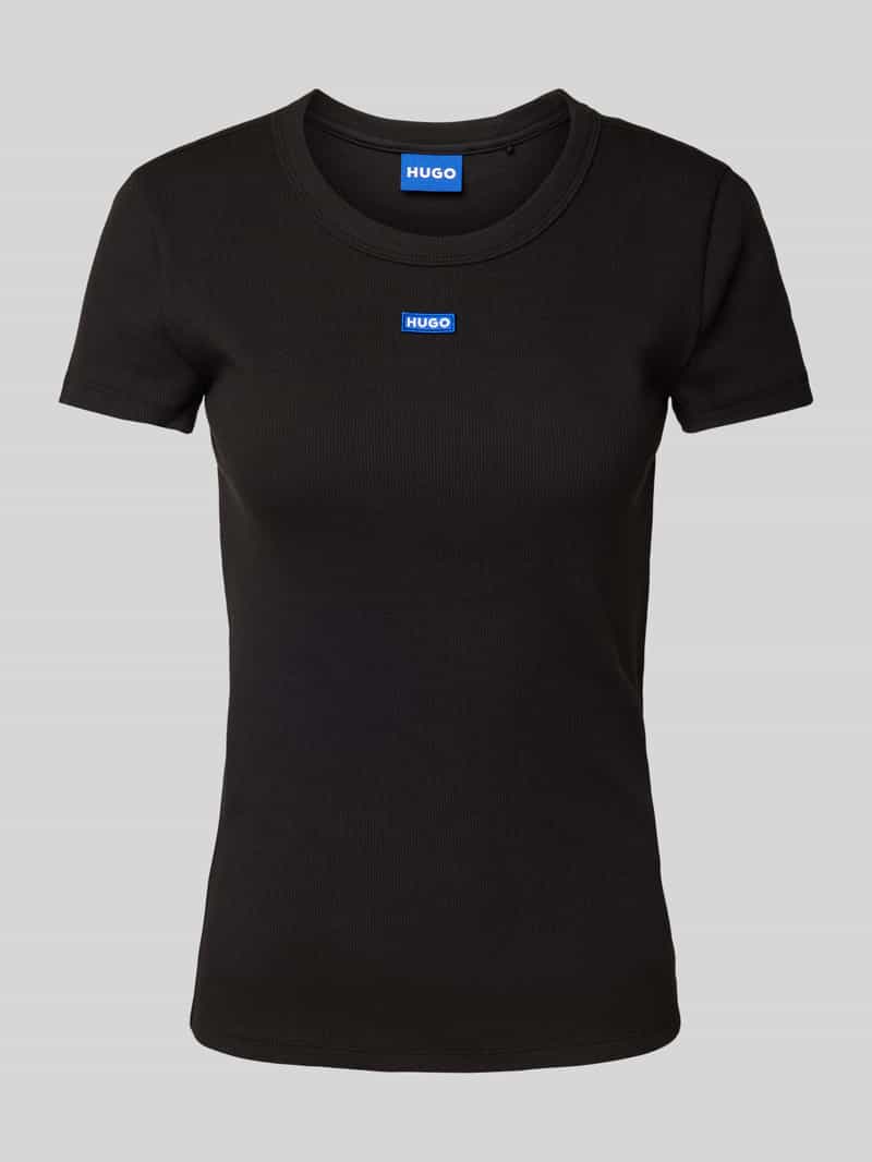 Hugo Blue T-shirt met labeldetail