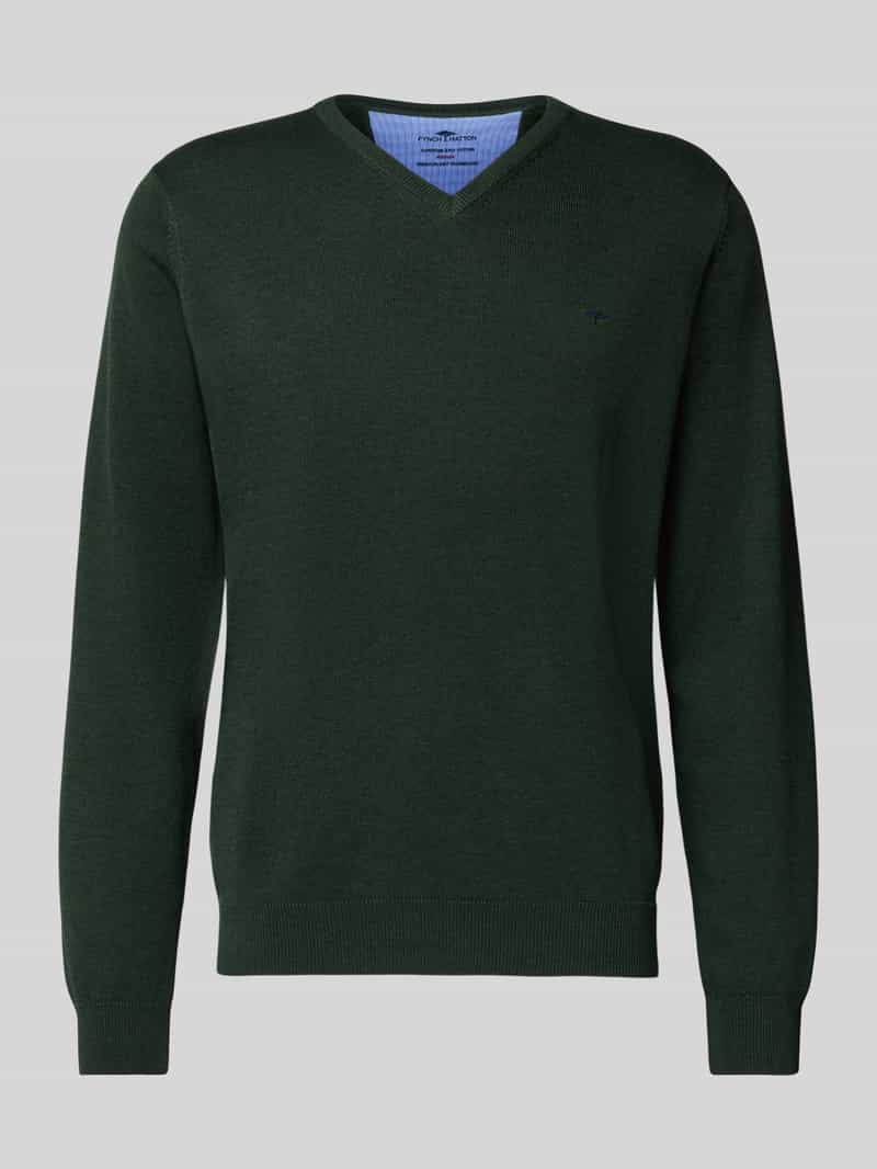 FYNCH-HATTON Gebreide pullover met logodetail