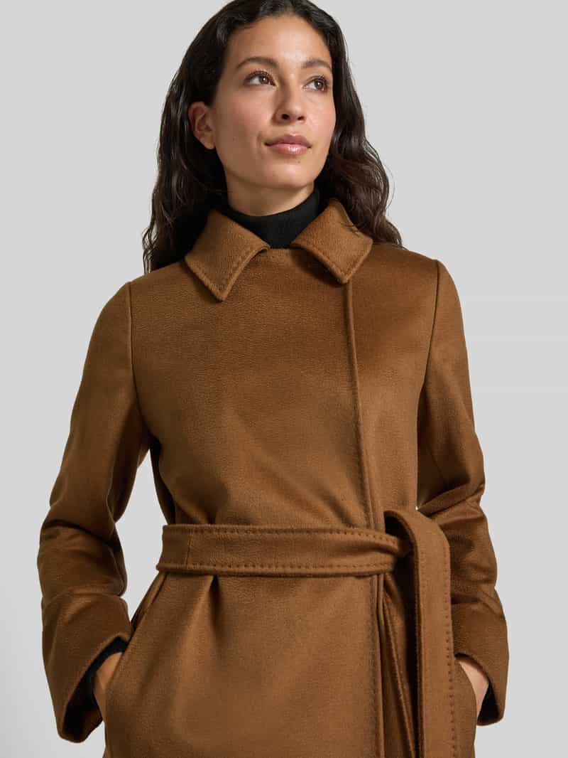 Max Mara Studio Regular fit lange jas van zuivere scheerwol model 'BCOLLAG'