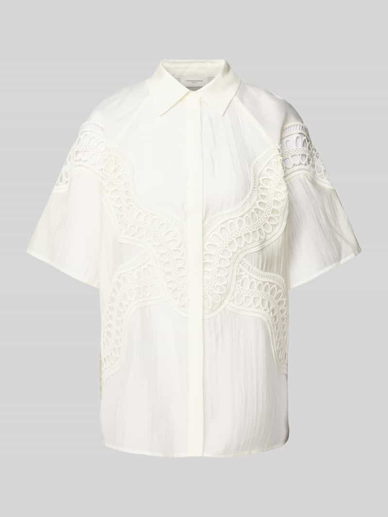 Copenhagen Muse Regular fit blouseshirt met broderie anglaise model 'MOLLY'