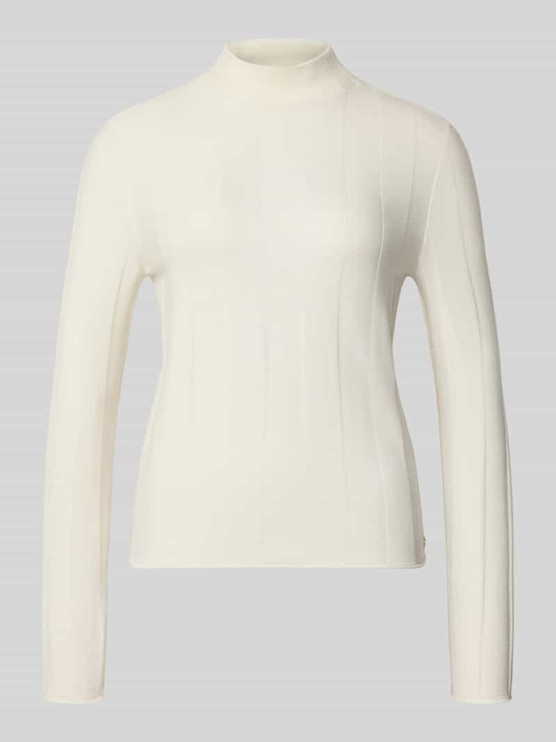 Marc Cain Gebreide pullover van scheerwolmix met opstaande kraag