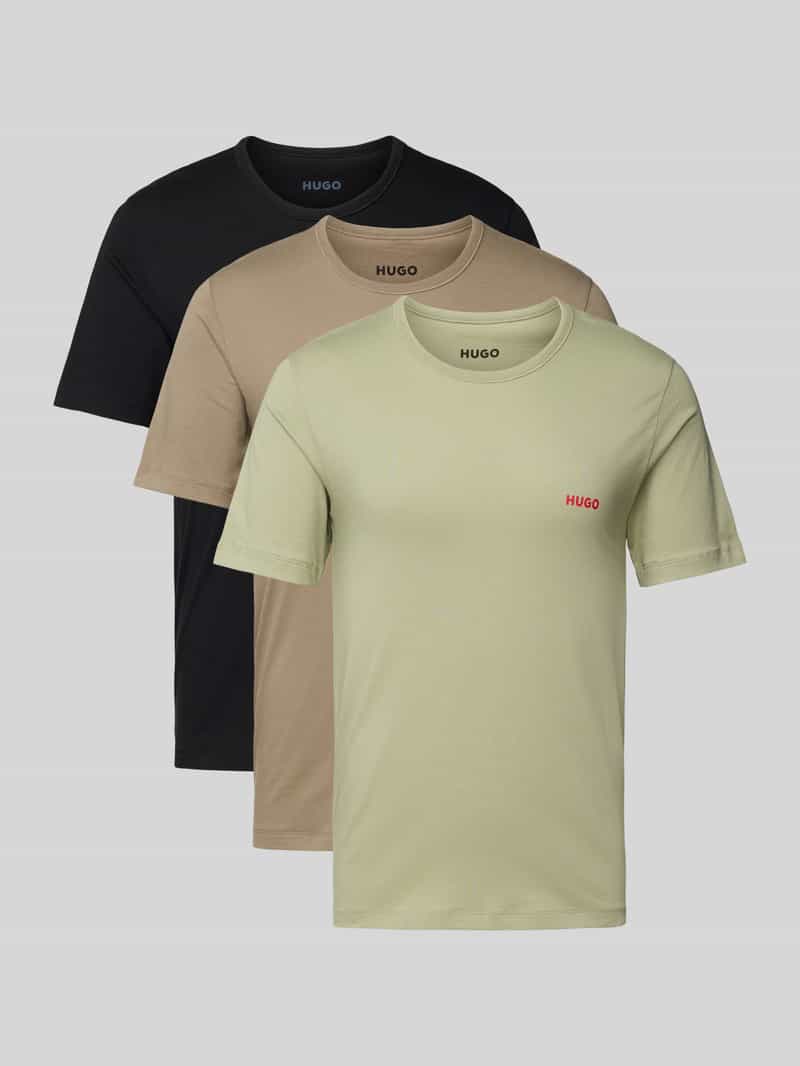 HUGO T-shirt van puur katoen in een set van 3 stuks