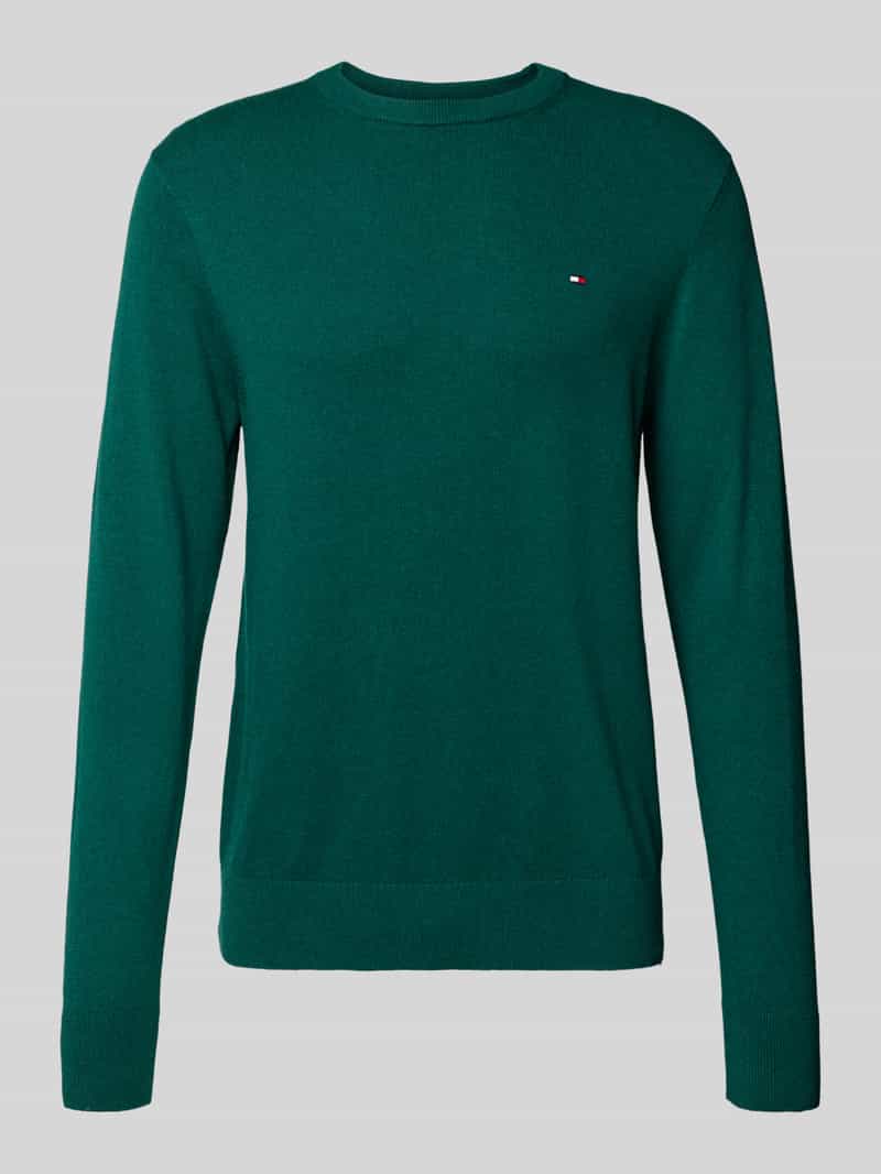 Tommy Hilfiger Regular fit gebreide pullover van een mix van katoen en kasjmier
