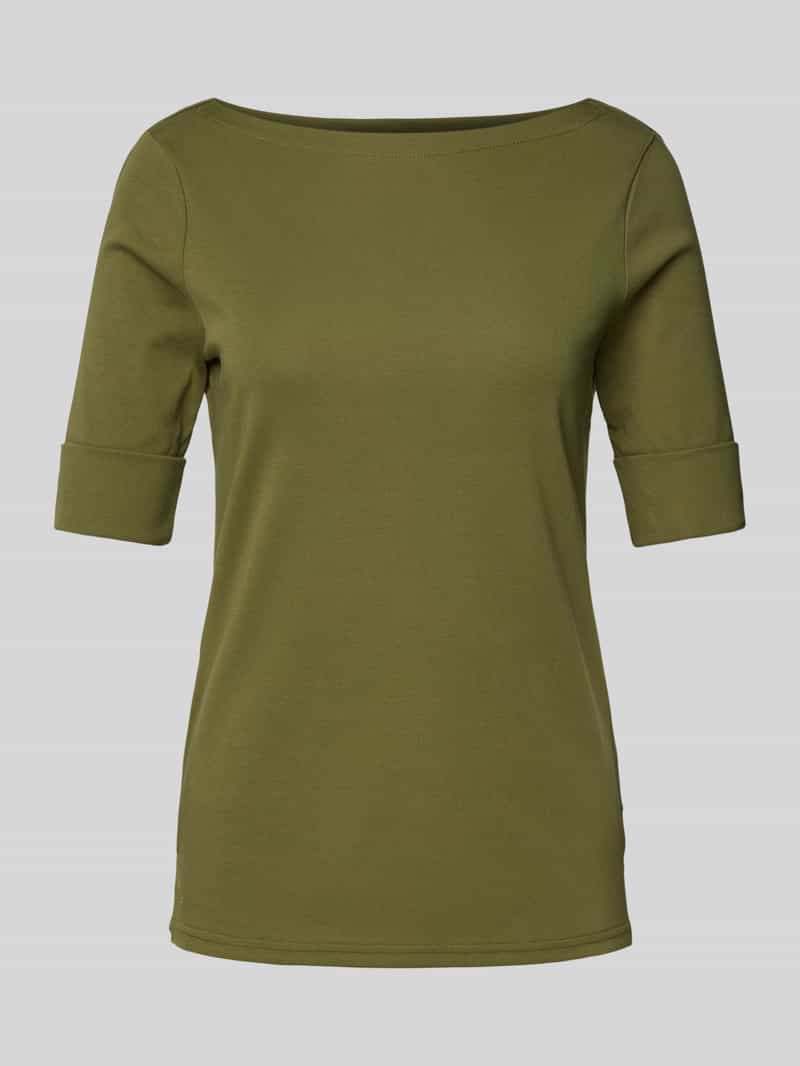 Lauren Ralph Lauren T-shirt met geribde boothals model 'JUDY'