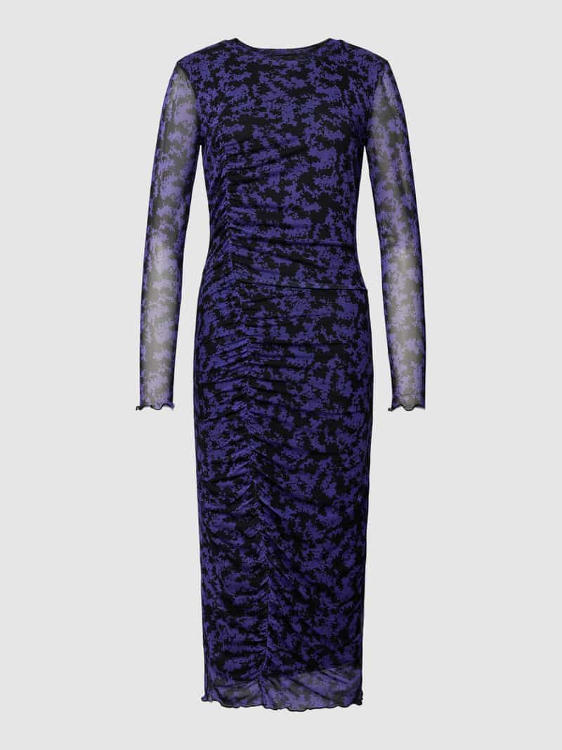 Tom Tailor Denim Midi-jurk met all-over motief model 'Gathering'