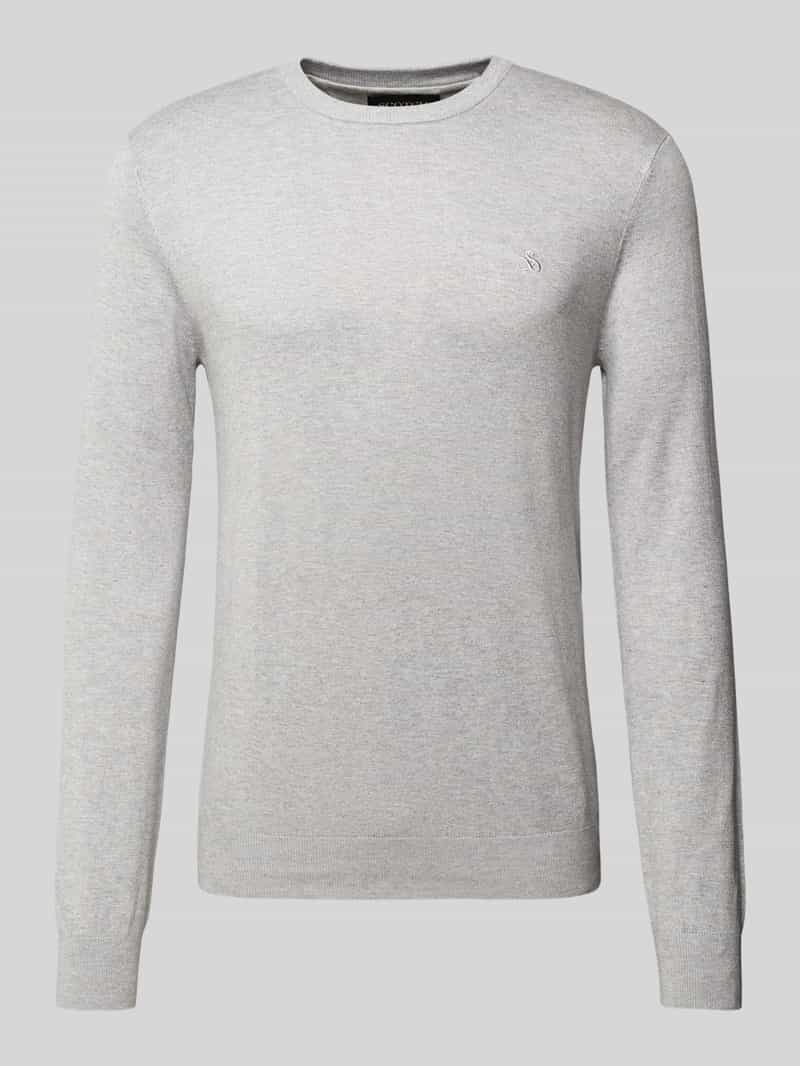 Scotch & Soda Gebreide pullover met logostitching, model 'CORE'