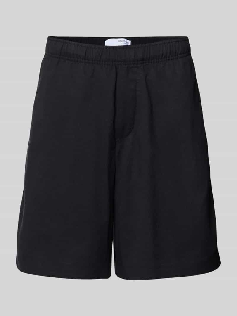 Selected Homme Loose fit korte broek met elastische band model 'THAIS SUMMER'